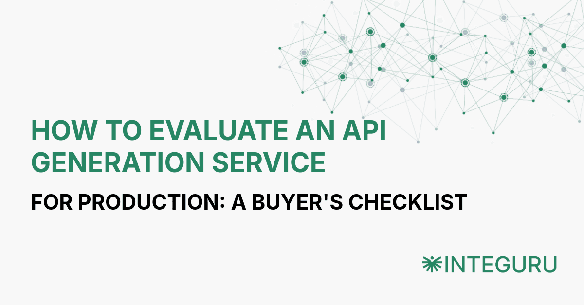 How to evaluate an API generation source