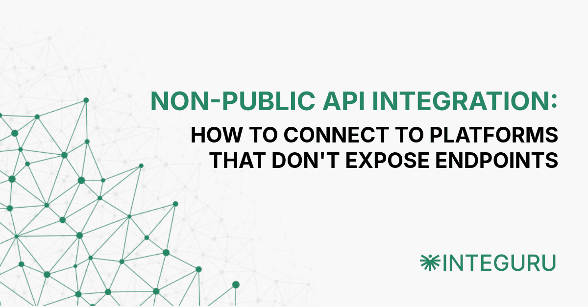 Non-public API integration