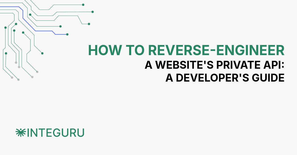 How to reverse engineer a website's private API