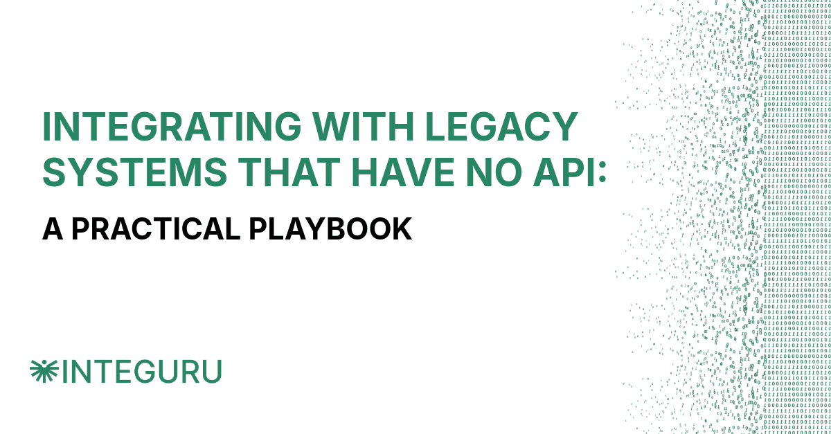 Integrating with legacy systems that have no API