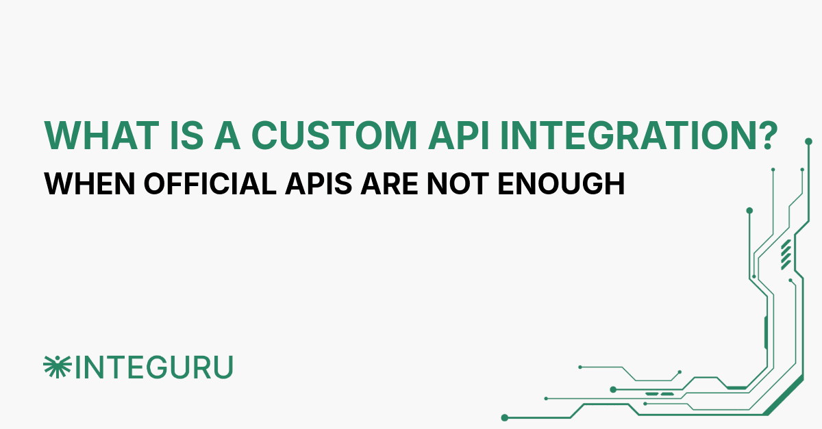 What is a custom API integration?