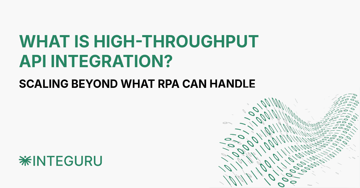 What is high-throughput API integration?